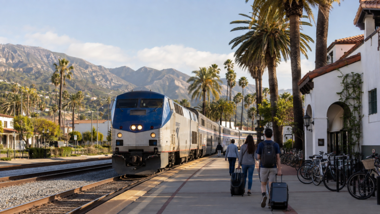Car-free travel by train in Santa Barbara County